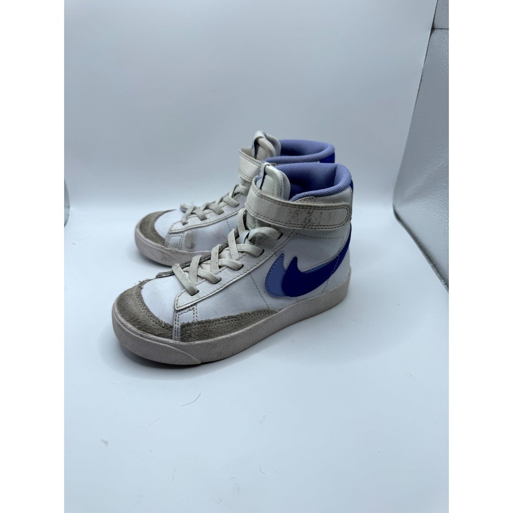 Nike Blazer Mid '77 SE PS Double Swoosh Purple DZ4459-100 Kids 12 White Leather